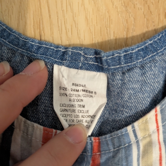 Vintage Striped Puppy Short Overalls - Picture 4 of 4